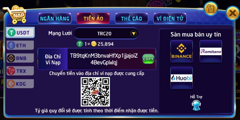 Nạp Tiền RikVip Thành Công 100% – Trải Nghiệm Cá Cược Đỉnh Cao 4 Nạp Tiền Qua Tiền Ảo (Crypto)