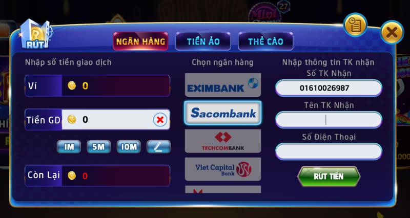 Rikvip Quar ⭐️ Rik Vip | Link vào Cổng Game Rikvip chính thức 2026 14 Rút Tiền Qua Ngân Hàng